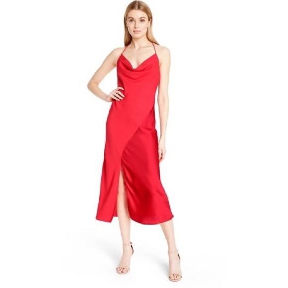 NWT Target CUSHNIE Red Slip Dress - Picture 4 of 14